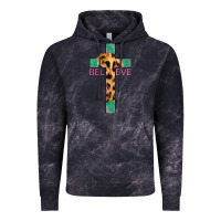 Cloud Black Believe Cross Vintage Hoodie - Jasminsmagicworld