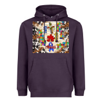 Plum faith puzzle ribbon Heavyweight Hoodie - TumblerDesignByShophia
