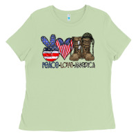 Matcha peace love america Ladies Tee - CowhideDigitalArt
