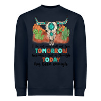 Navy i do not and will not fear tomorrow Heavyweight Sweatshirt - MaliasSmallBusiness