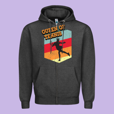 Queen Of Tennis Zipper Hoodie Designed By Bettercallsaul