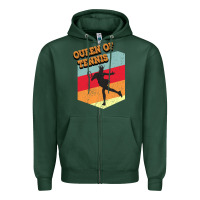Sports Green Queen Of Tennis Zipper Hoodie - Bettercallsaul