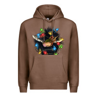 Chestnut christmas black angus gnome Premium Hoodie - CowGirlArtShop