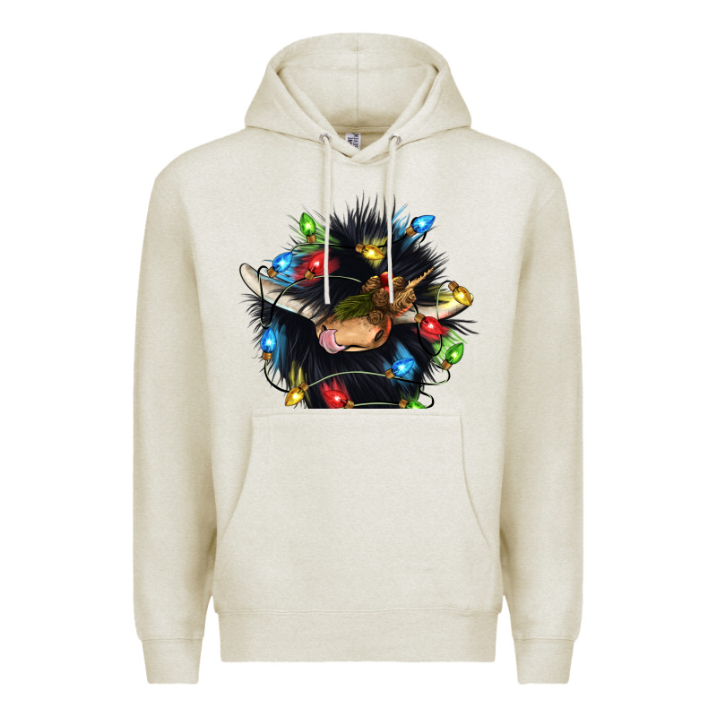 Christmas Black Angus Gnome Premium Hoodie by CowGirlArtShop | Teevron