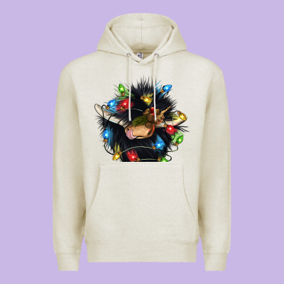 Christmas Black Angus Gnome Premium Hoodie Designed By Cowgirlartshop