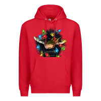 Red christmas black angus gnome Premium Hoodie - CowGirlArtShop