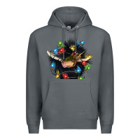 Rock christmas black angus gnome Premium Hoodie - CowGirlArtShop