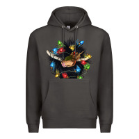 Smoke christmas black angus gnome Premium Hoodie - CowGirlArtShop