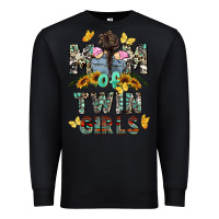 Black mom of twin girls mother's day Premium Sweatshirt - CowGirlArtShop
