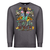 Charcoal Heather mom of twin girls mother's day Premium Sweatshirt - CowGirlArtShop