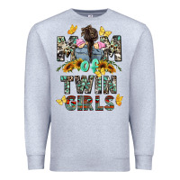 Heather Grey mom of twin girls mother's day Premium Sweatshirt - CowGirlArtShop
