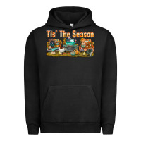 Pigment Black thanksgiving tis' the season with trucks bbs Urban Hoodie - BundleAndBundleShop