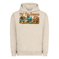 Pigment French Oak thanksgiving tis' the season with trucks bbs Urban Hoodie - BundleAndBundleShop