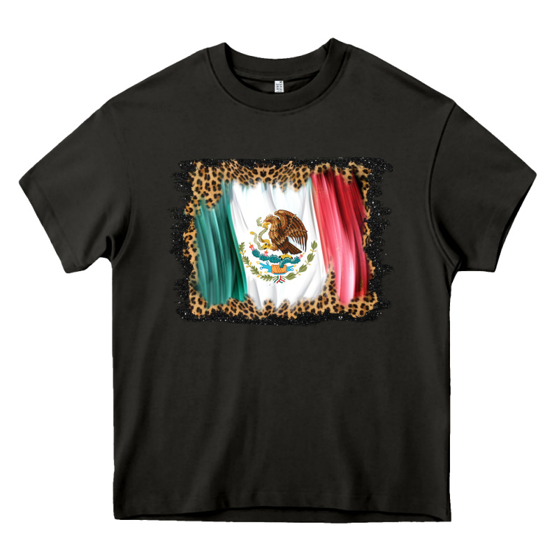 Distressed Mexico Flag Heavy Core Tee by BarkalooDesign | Teevron
