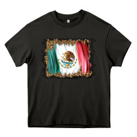 Asphalt distressed mexico flag Heavy Core Tee - BarkalooDesign