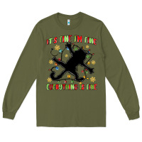 Army Green it's fine i'm fine everything is fine Long Sleeve Tee - MaliasSmallBusiness