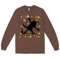 Chestnut it's fine i'm fine everything is fine Long Sleeve Tee - MaliasSmallBusiness