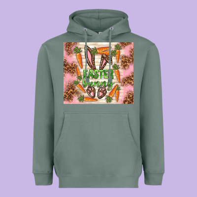 Easter Bunny With Carrots Heavyweight Hoodie Designed By Tumblerdesignbyshophia