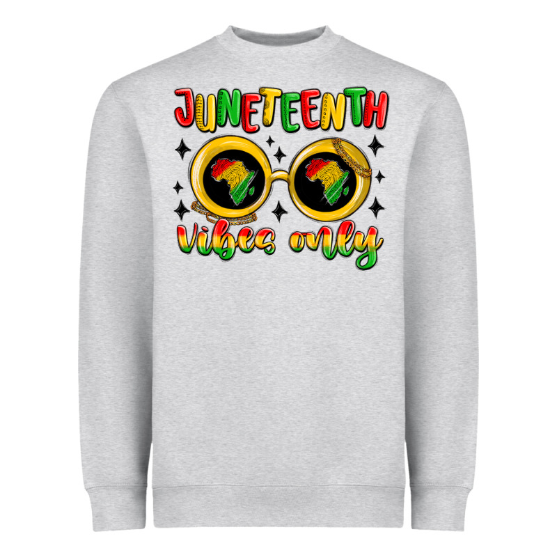 Juneteenth Vibes Only Heavyweight Sweatshirt by MaliasSmallBusiness | Teevron
