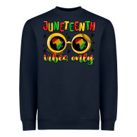 Navy juneteenth vibes only Heavyweight Sweatshirt - MaliasSmallBusiness