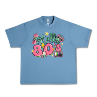 Pebble Blue totally 80s retro vintage Urban Heavy Tee - MaliasSmallBusiness