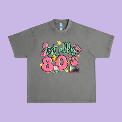 Totally 80s Retro Vintage Urban Heavy Tee Designed By Maliassmallbusiness