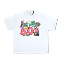 White totally 80s retro vintage Urban Heavy Tee - MaliasSmallBusiness