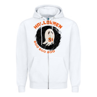 White Daddy Shark Boo Boo Zipper Hoodie - Bettercallsaul