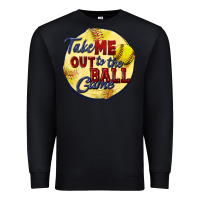 Black take me out to the ball game softball Premium Sweatshirt - CowGirlArtShop
