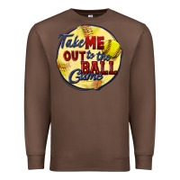 Chestnut take me out to the ball game softball Premium Sweatshirt - CowGirlArtShop