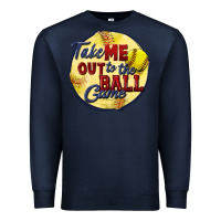 Navy take me out to the ball game softball Premium Sweatshirt - CowGirlArtShop