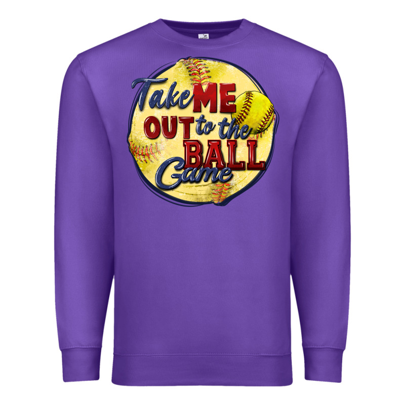 Take Me Out To The Ball Game Softball Premium Sweatshirt by CowGirlArtShop | Teevron
