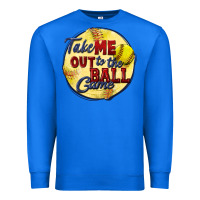 True Royal take me out to the ball game softball Premium Sweatshirt - CowGirlArtShop