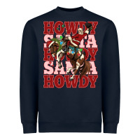 Howdy Santa Cowboy Christmas Heavyweight Sweatshirt | Teevron