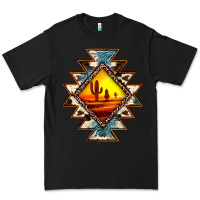 Black cowhide leopard sunset aztec Premium Tee - JahusDesignShop