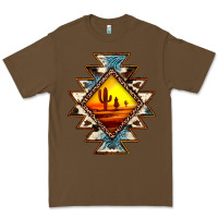 Cacao cowhide leopard sunset aztec Premium Tee - JahusDesignShop