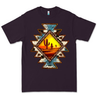 Plum cowhide leopard sunset aztec Premium Tee - JahusDesignShop