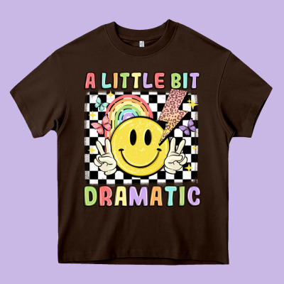 A Little Bit Dramatic Heavy Core Tee Designed By Jahusdesignshop