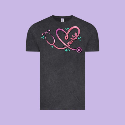 Nurse Heart Vintage Tee Designed By Maliassmallbusiness