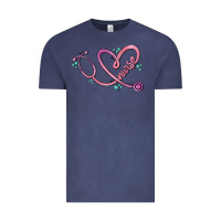 Vintage Denim nurse heart Vintage Tee - MaliasSmallBusiness