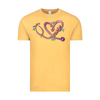 Vintage Mustard nurse heart Vintage Tee - MaliasSmallBusiness