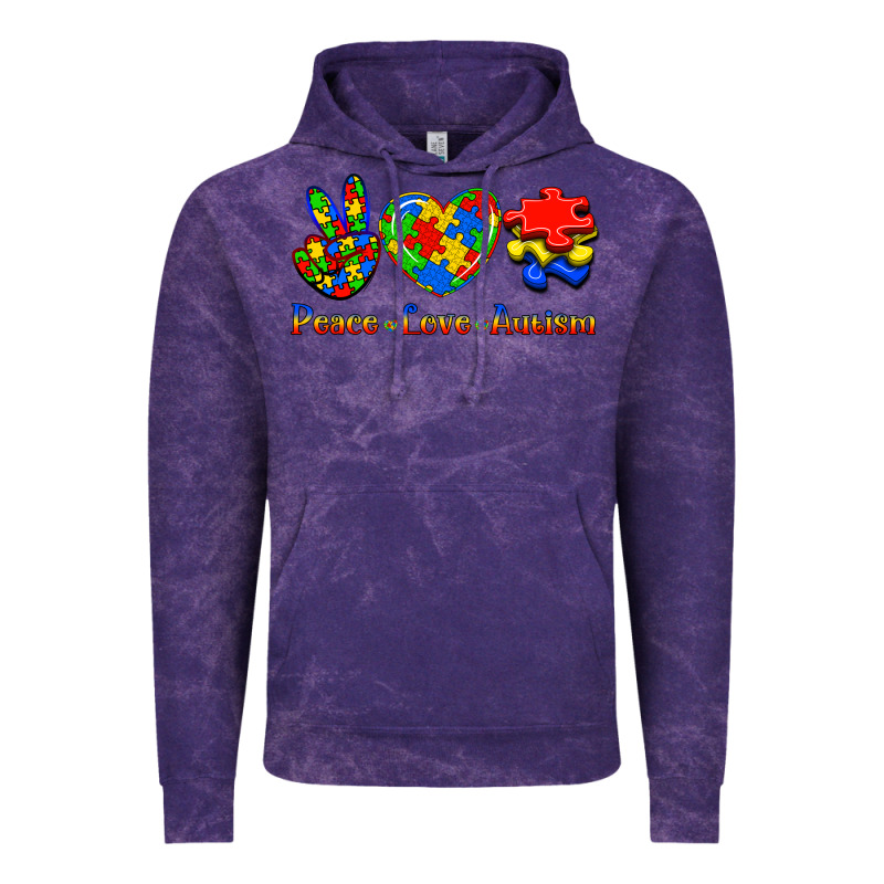 Peace Love Autism Vintage Hoodie by Jasminsmagicworld | Teevron