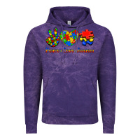 Cloud Purple Peace Love Autism Vintage Hoodie - Jasminsmagicworld