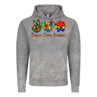 Cloud Rock Peace Love Autism Vintage Hoodie - Jasminsmagicworld