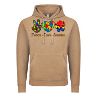 Vintage Coffee Peace Love Autism Vintage Hoodie - Jasminsmagicworld