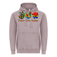 Vintage Zinc Peace Love Autism Vintage Hoodie - Jasminsmagicworld
