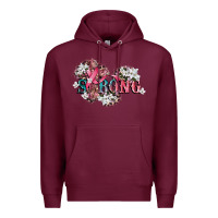 Burgundy strong cancer awareness Premium Hoodie - CowGirlArtShop