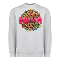 Heather Grey mama christmas lights Heavyweight Sweatshirt - MaliasSmallBusiness