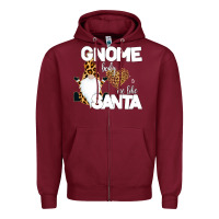Burgundy Gnome Body s Me Like Santa Zipper Hoodie - Bettercallsaul