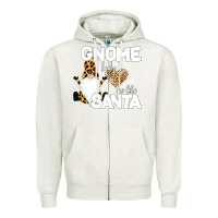 Oatmeal Heather Gnome Body s Me Like Santa Zipper Hoodie - Bettercallsaul
